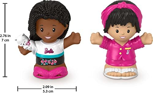 Fisher-Price Little People Toddler Barbie Sleepover Figure Set with 2 Characters for