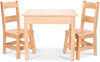 Melissa & Doug Melissa Doug Solid Wood Table and 2 Chairs Set - Light Finish Furniture