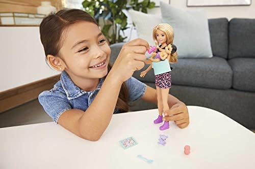 Barbie Skipper Babysitters Inc Set with Blonde Doll in 'Girl Power' Top Baby Doll 4