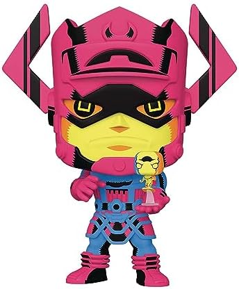 Funko POP Jumbo Marvel Galactus wSurfer PX BLK LT 10IN Figure Standard