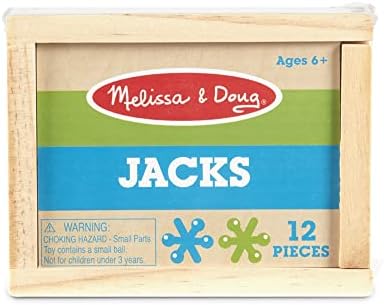 Melissa & Doug Melissa Doug Jacks Game with 10 Playing Pieces and 2 Balls in Wooden