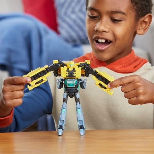Transformers EarthSpark Cyber-Combiner Bumblebee and Mo Malto Robot Action Figures