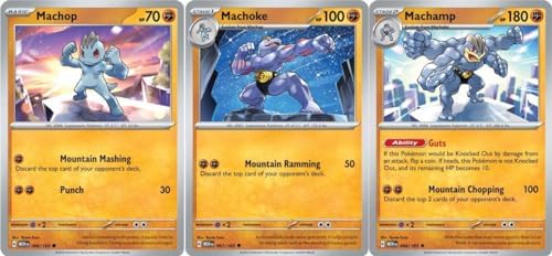 Pokemon Machamp 068165 - Machop Machoke - Pokemon 151 - Evolution 3 Card Set - Holo Rare
