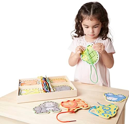 Melissa & Doug Melissa Doug Alphabet Wooden Lacing Cards With Double-Sided Panels and