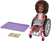 Barbie Chelsea Small Doll Wheelchair with Moving Wheels Ramp Sticker Sheet Blonde Hair
