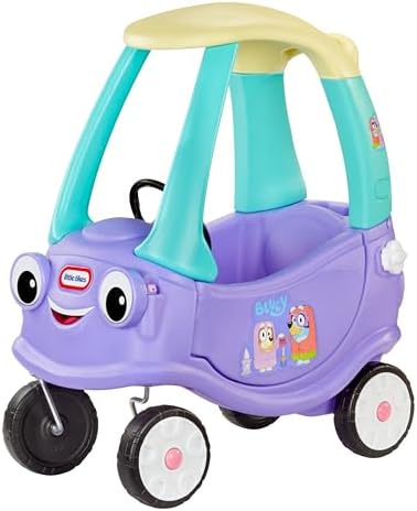 Little Tikes Bluey Grannies Car Coupe with 2 Bluey Foot-to-Floor Ride-On for Boys and