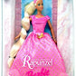 Barbie Rapunzel Pink Gown with Gold Glitter Pink Crown