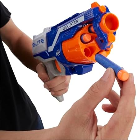 Nerf Elite Disruptor Dart Blaster Reflex Slam Fire Blue Easter Gifts for Amazon