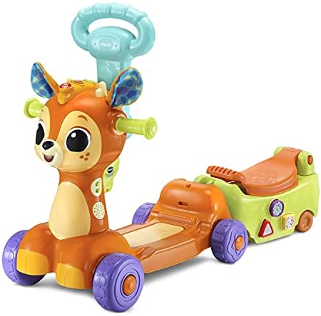 VTech 4-in-1 Grow-with-Me Fawn Scooter Frustration Free Packaging