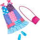 Barbie Complete Look Patchwork Print Dress Fashion Pack