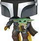 Funko Pop Star Wars The Mandalorian - Mandalorian Flying with The Child 1 PopShield Pop