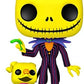 Funko Pop Jumbo The Nightmare Before Christmas - Jack Skellington and Zero - Blacklight 10 Inches - TNBC - Collectable Vinyl Figure