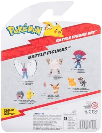 Pokemon PKW3892 Battle Figure Set Raupy Wuffels Elektek Official Figures Set