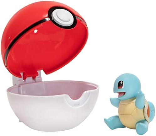 Pokemon Official Squirtle Clip and Go Comes with Squirtle Action Figure and Poke Ball