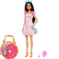 Barbie Clothes Deluxe Keychain Rainbow Bag with Pajamas Slumber Party-Themed for Fashion Doll