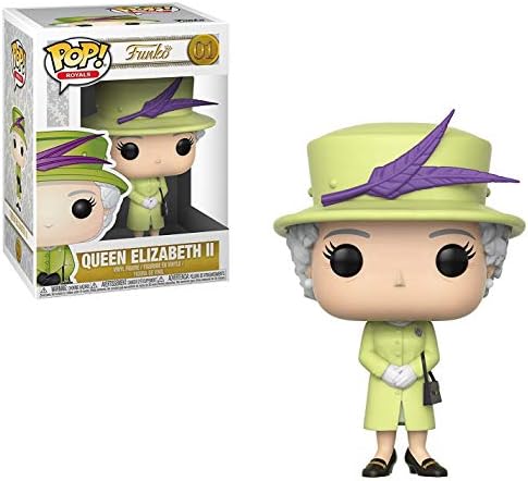 Funko POP The Royal Family - Queen Elizabeth II Green Outfit Funko Vinyl Figure Bundled
