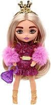 Barbie Extra Minis Doll with Blonde Hair Wearing Shimmery Dress Furry Shrug 5.5-inch