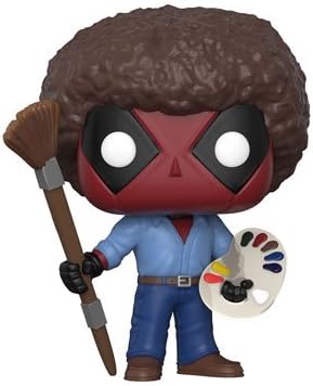 Funko Deadpool Bob Ross Playtime 70s with Afro POP Bobble Figure - Deadpool Bob Ross -