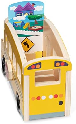Melissa & Doug Melissa Doug Blue's Clues You Wooden Pull-Back School Bus 9 Pieces