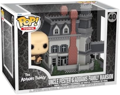 Funko POP Town The Addams Family - Addams Home with Uncle Fester - Addams Family Classic TV - Collectable Vinyl Figure