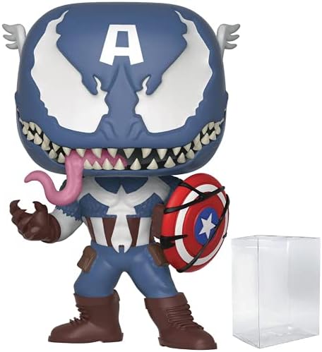 Funko POP Marvel Venom - Venomized Captain America Funko Pop Vinyl Figure Bundled with