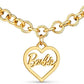 Barbie Round Link Heart Necklace