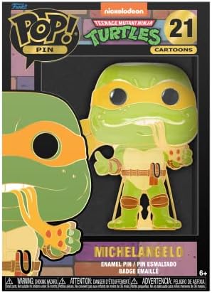 Funko Pop Enamel Pin Teenage Mutant Ninja Turtles - Michelangelo Glow in The Dark Enamel