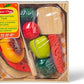 Melissa & Doug Melissa Doug Cutting Food Play Food Set With Wooden Pieces Knife Cutting