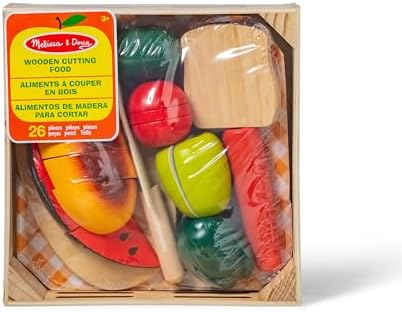 Melissa & Doug Melissa Doug Cutting Food Play Food Set With Wooden Pieces Knife Cutting