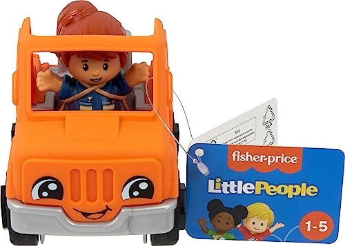 Fisher-Price Little People Toddler Toy Help and Go Tow Truck and Figure for Pretend Play