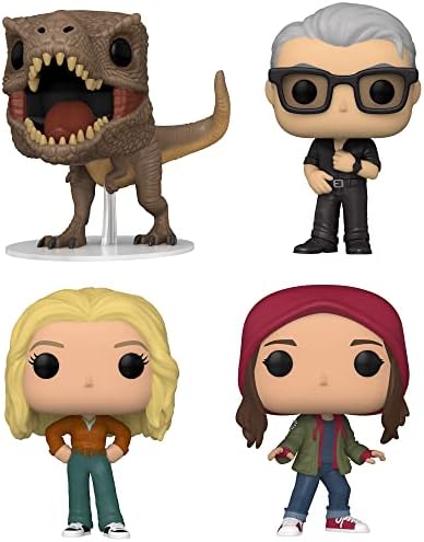 Funko Pop Movies Jurassic World 3 Dominion Collectors Set - 4 Figure Set T.Rex Dr. Ian