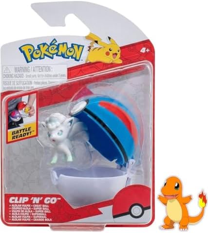 Pokemon Clip 'N' Go Battle Figure Action Ready with Bonus Sticker Manskey with Nest Ball