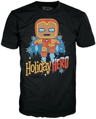 Funko Pop Boxed Tee Marvel Holiday - Gingerbread Iron Man - M