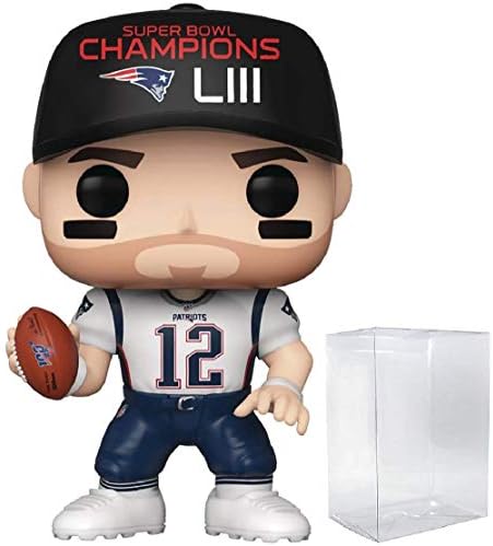 Funko POP Football Patriots - Tom Brady SB Champions LIII Funko Vinyl Figure Bundled with