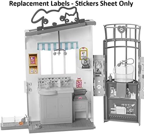 Barbie Replacement Parts Pet Care Center Playset - FBR36 Replacement Labels - Sheet