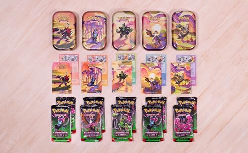 Pokemon TCG Scarlet Violet-Shrouded Fable Mini Tin - Fezandipiti 2 Booster Packs 1