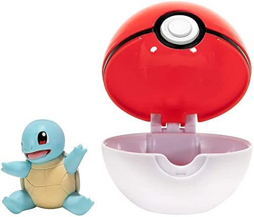 Pokemon Official Squirtle Clip and Go Comes with Squirtle Action Figure and Poke Ball