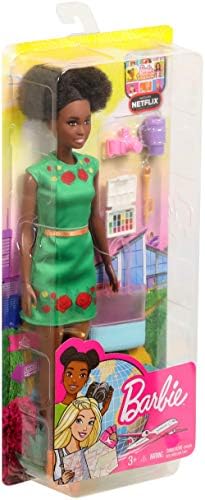 Barbie Travel Nikki Doll Kitty Ear Brunette Hair with 5