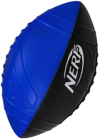 Nerf Pro Grip Football Blue Classic Foam Ball Easy to Catch Throw Balls for Sports