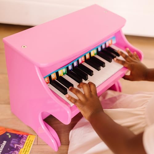 Melissa & Doug Melissa Doug Learn-to-Play Pink Piano With 25 Keys and Color-Coded Songbook