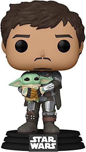 Funko Star Wars The Mandalorian - Mandalorian Din Djarrin Holding Grogu The Child Pop