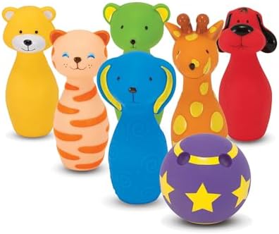 Melissa & Doug Melissa Doug K's Bowling Friends and Game With 6 Pins and Convenient