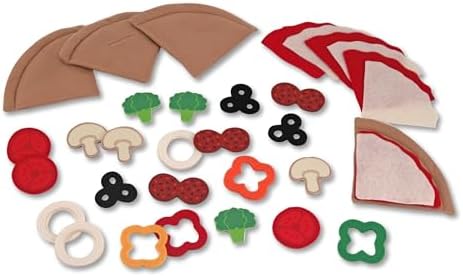 Melissa & Doug Melissa Doug Felt Food Mix 'n Match Pizza Play Food Set 40 pcs