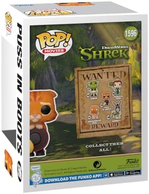 Funko POP Movies Shrek Dream Works 30th - Puss in Boots in Boots - Collectable Vinyl Figure