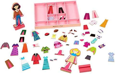 Melissa & Doug Melissa Doug Abby and Emma Deluxe Magnetic Wooden Dress-Up Doll