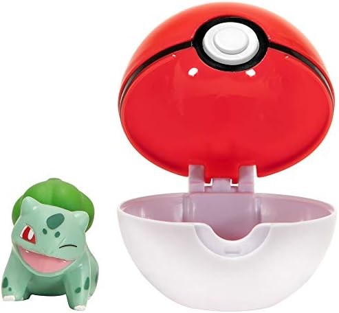 Pokemon Official Bulbasaur Clip and Go Comes with Bulbasaur Action Figure and Poke Ball
