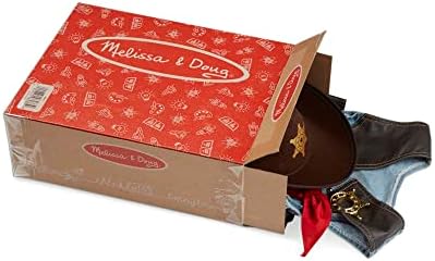 Melissa & Doug Melissa Doug Cowboy Role Play Costume Set 5 pcs - Includes Faux Leather