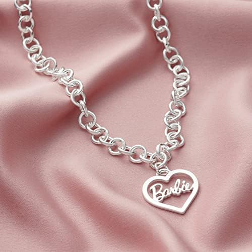 Barbie Round Link Heart Necklace
