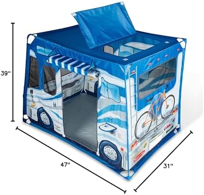 Melissa & Doug Melissa Doug Let's Explore Camper Tent - 47 x 31 x 39 Assembled