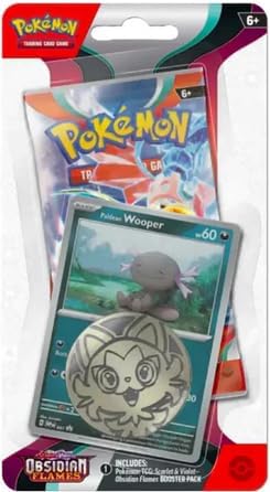 Pokemon TCG Scarlet Violet - Obsidian Flames Checklane Blister Packs Pawmi and Wooper 2